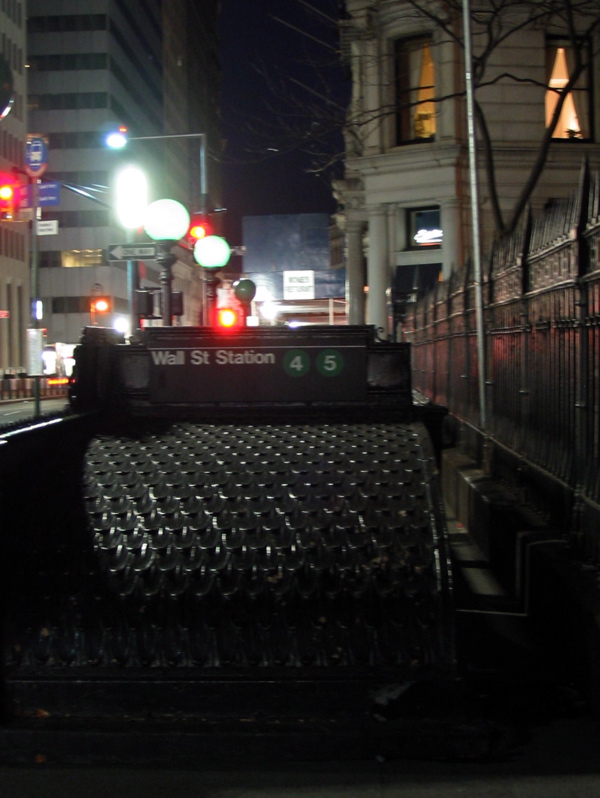 Station de m&eacute;tro Wall Street