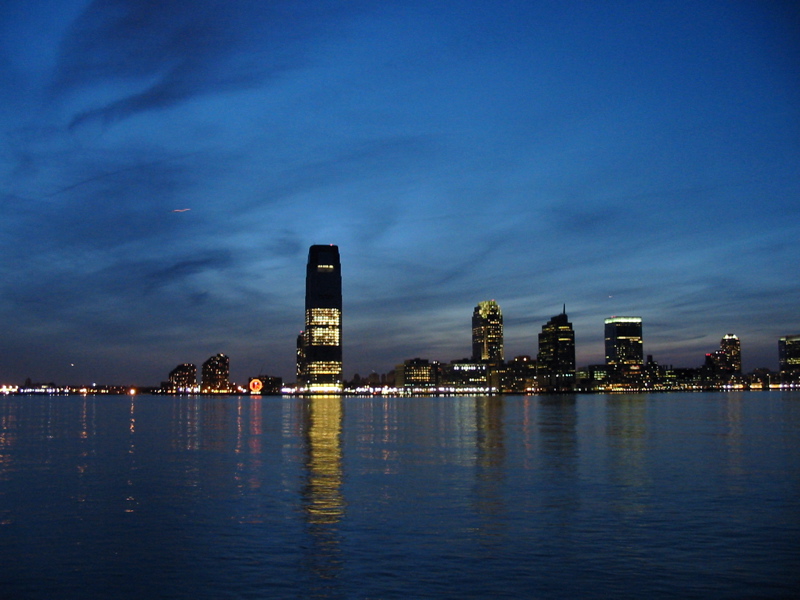 Vue sur le fleuve Hudson et Hoboken