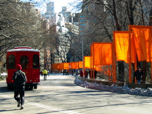 L'oeuvre de Christo "The Gates" dans Central Park
