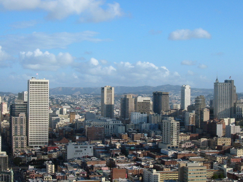 La ville vue de Coit Tower