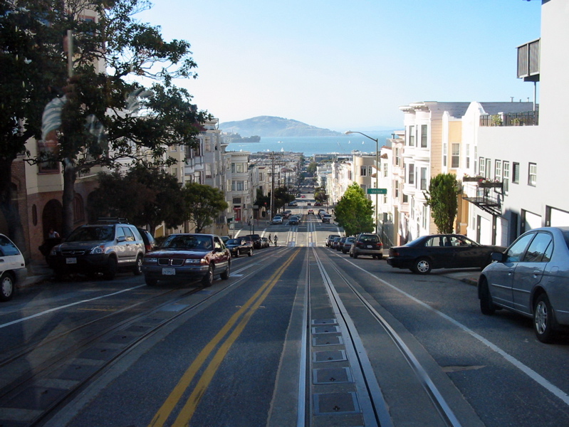 Descente de Hyde St. en cable car
