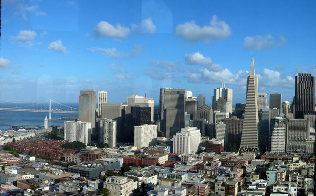 Financial district vu de Coit Tower