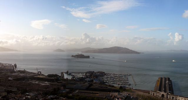 Alcatraz vu de Coit Tower