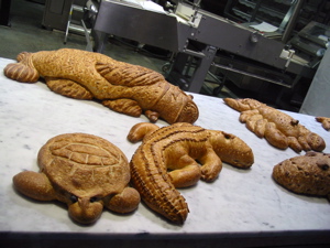 Pains en formes d'animaux &agrave; la boulangerie Boudin