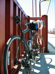 Le v&eacute;lo que j'ai lou&eacute; sur le pont du Golden Gate