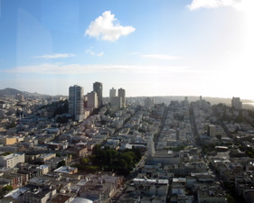Panorama : Washington Square et &Eacute;glise St. Peter and Paul de Coit Tower