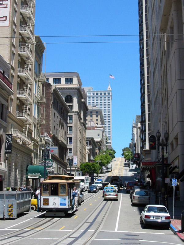 Cable cars sur Powell St.