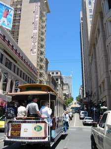 Cable car montant Powell St.