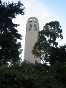 Coit Tower vu de l'escalier Filbert