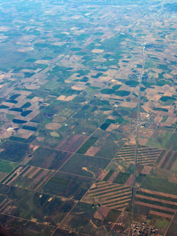 Champs aux formes int&eacute;ressantes des Grandes Plaines am&eacute;ricaines